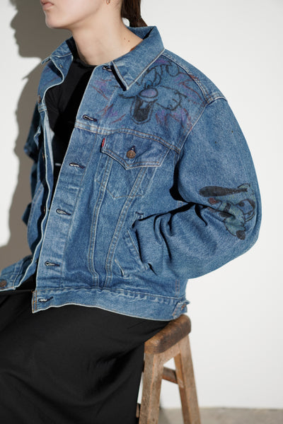 1990s Levis -  Graffiti Denim Jacket