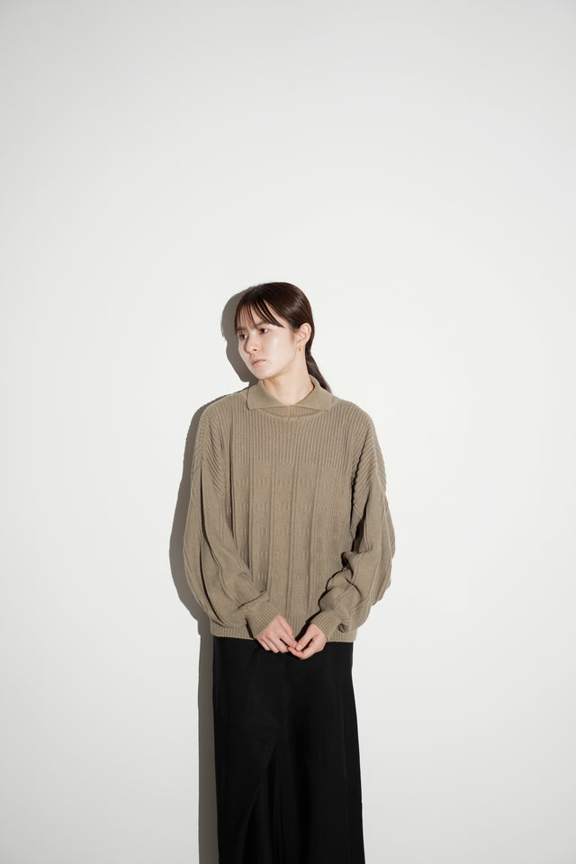 1990s HOP YICK - Cable Knit Polo