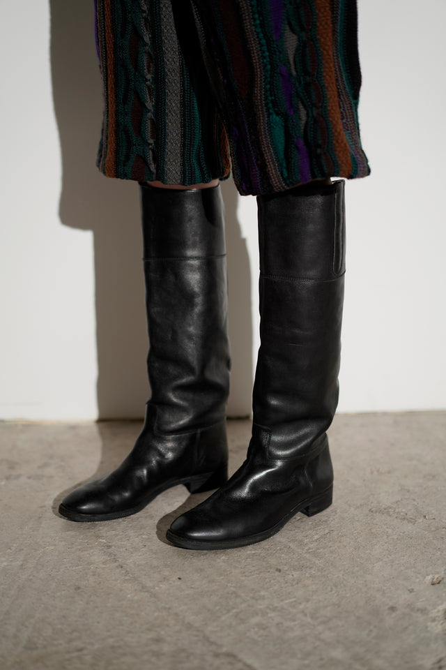 Vintage Leather Long Boots