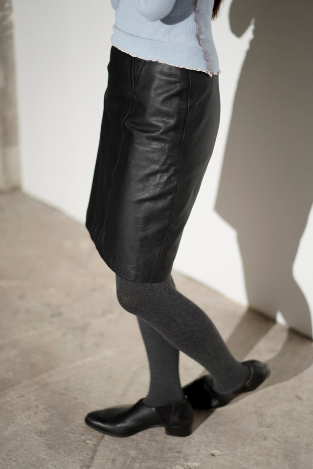 1980s ADA - Leather Skirt
