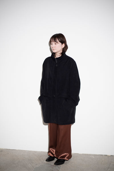 Stand Collar Layered Coat