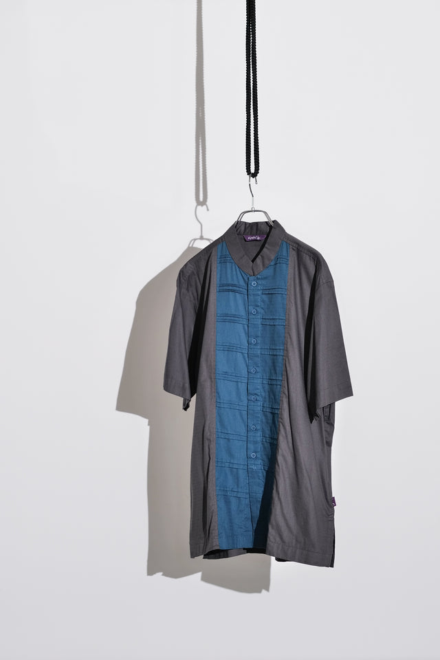 Stand Collar Panel Shirt