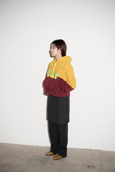 P.A.M - Contrast Panel Ruched Hoodie