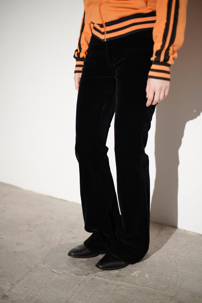 X-TM BRAND - Lace-Up Corduroy Flare Pants