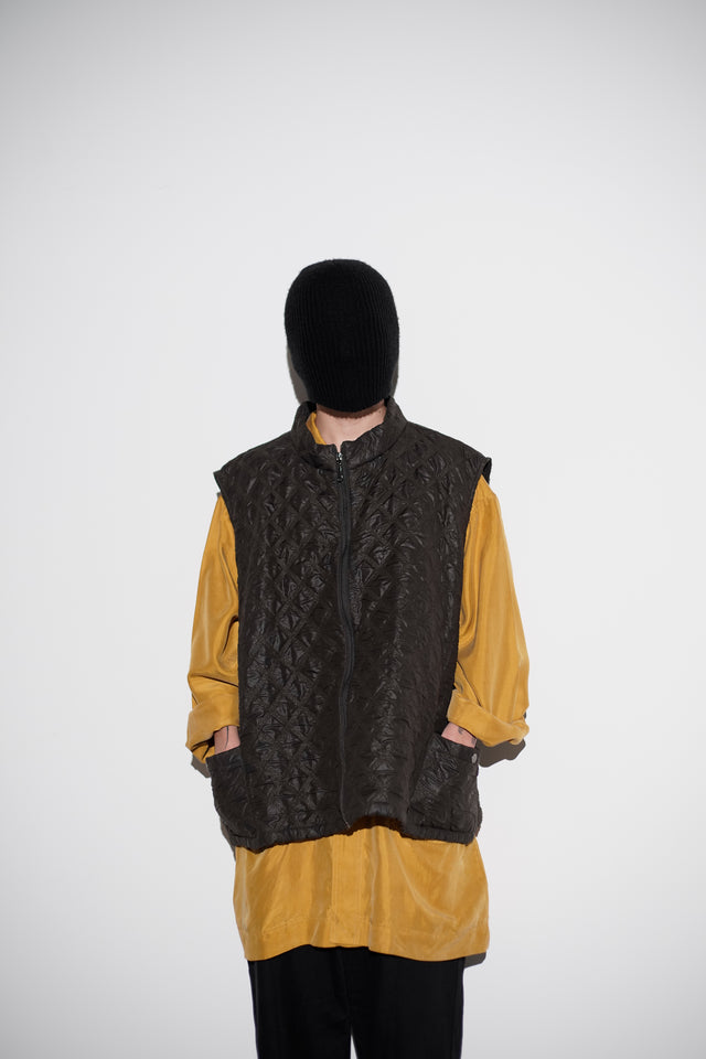 Quilted Nylon Zip Vest