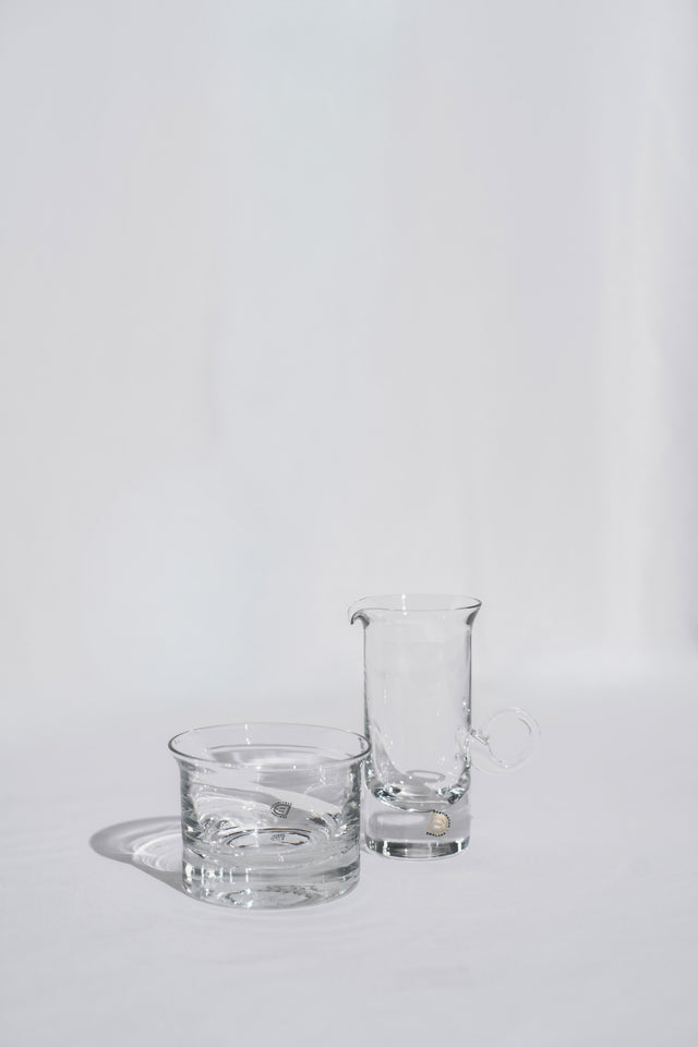 DARTINGTON - Vintage Glass Cream & Sugar Set