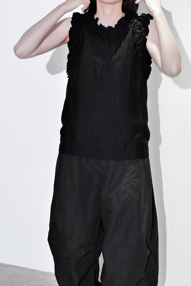 Ruffle Sleeveless Top