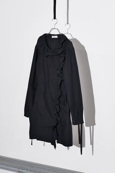 Ruffle Long Shirt Coat