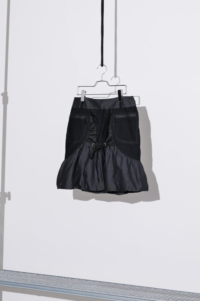 Mixed Panel Balloon Skirt