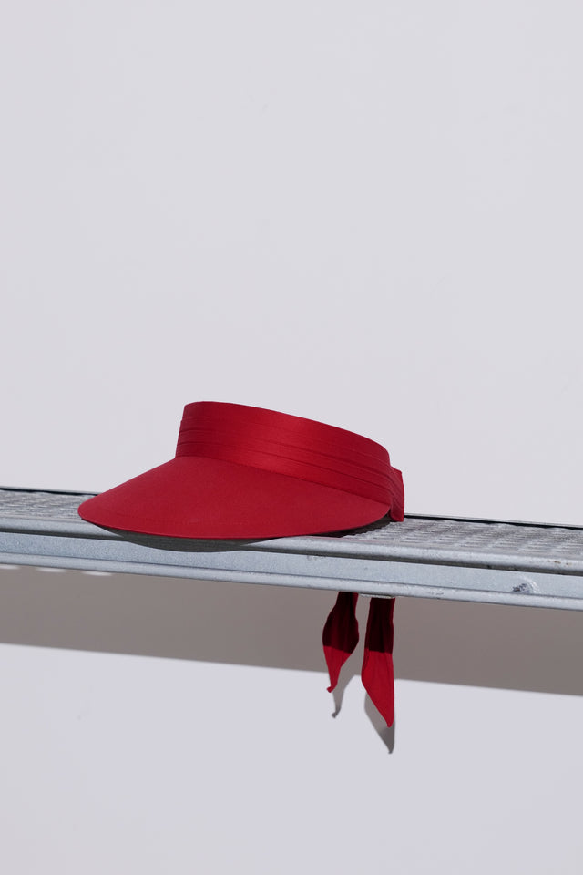 Wide Brim Tie-Back Visor