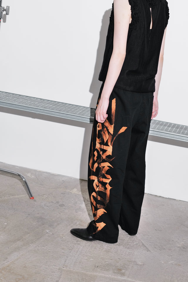 Abstract Dyed Easy Pants