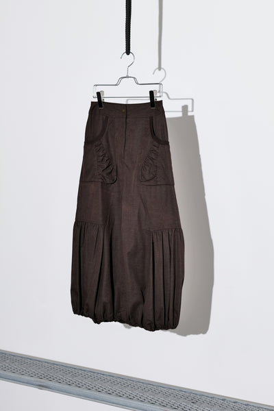 Gathered Panel Balloon Skirt