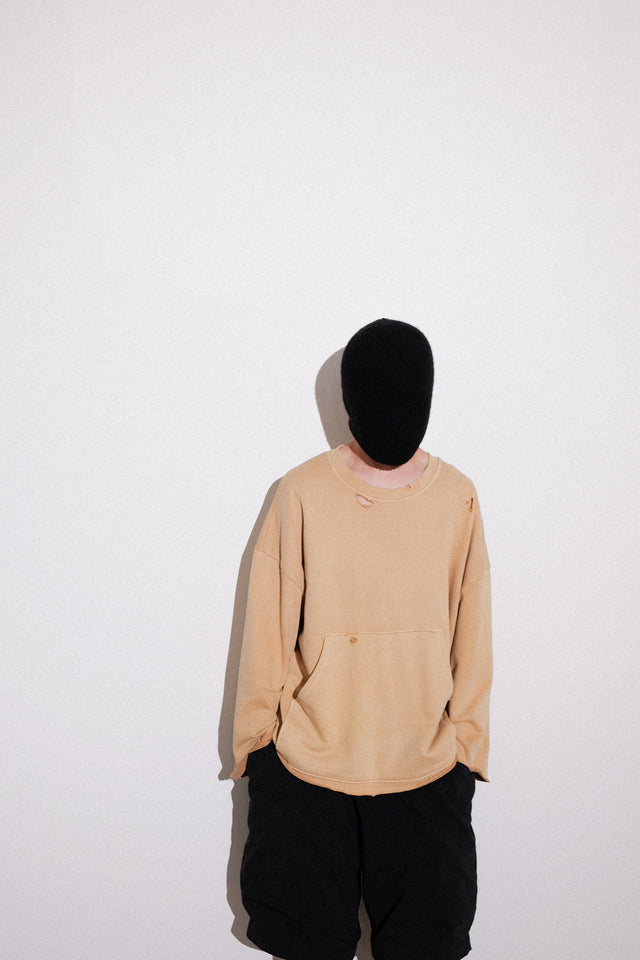 Distressed Cut-Off Sweatshirt