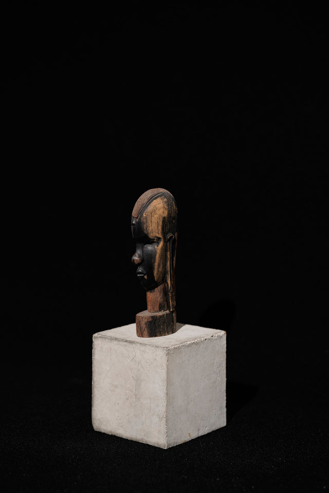 African Wooden Head Sculpture